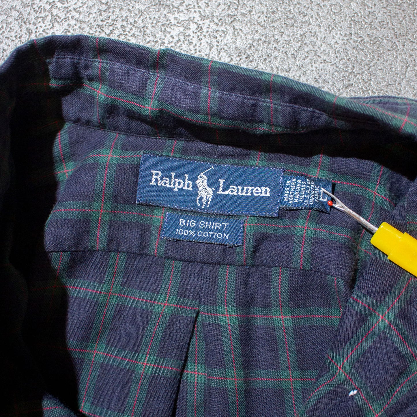 "BIG SHIRT" Cotton Check Shirt【L】