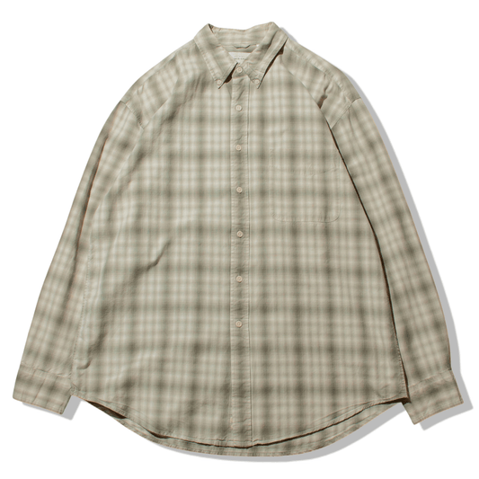 Cotton Ombre Check Shirt【L】