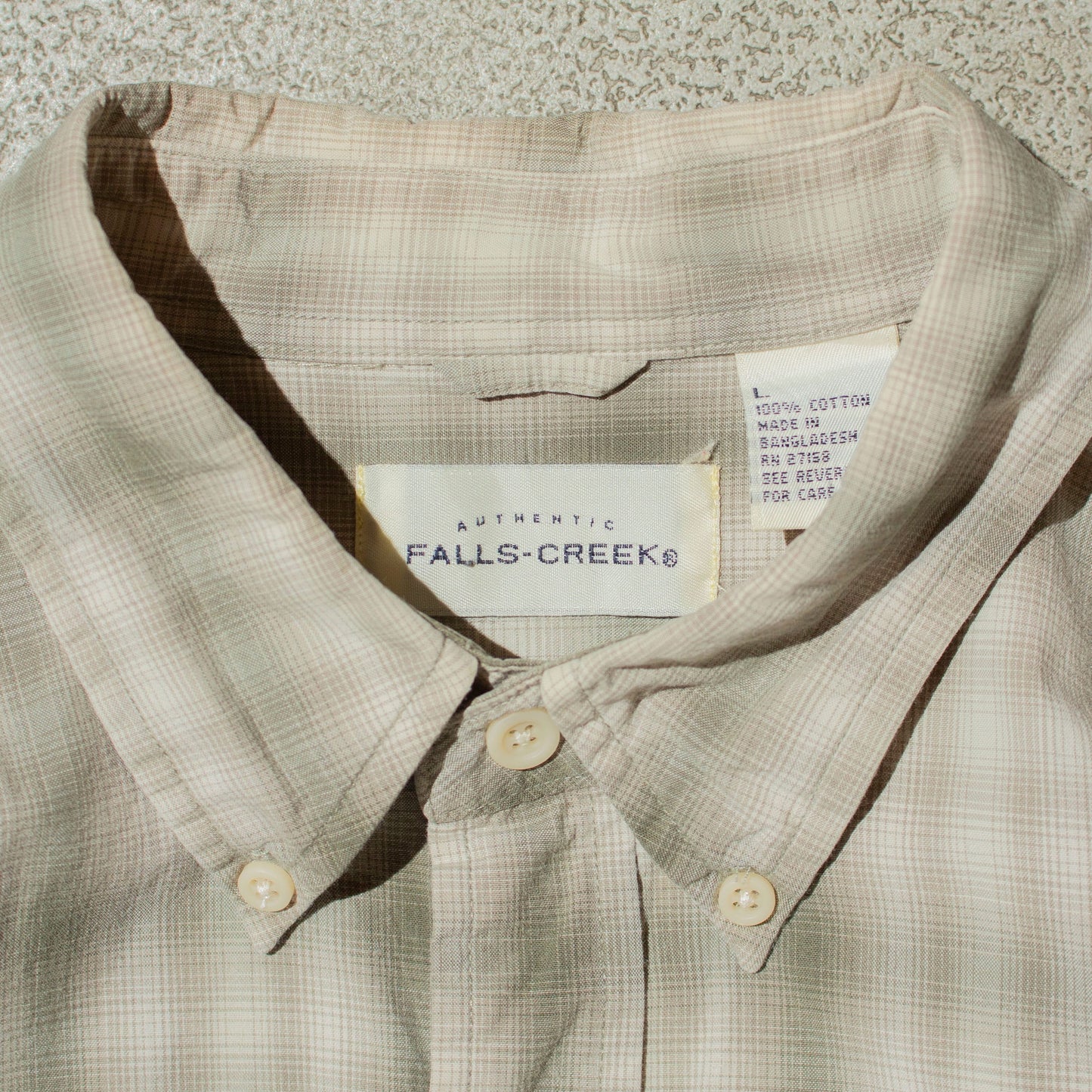 Cotton Ombre Check Shirt【L】
