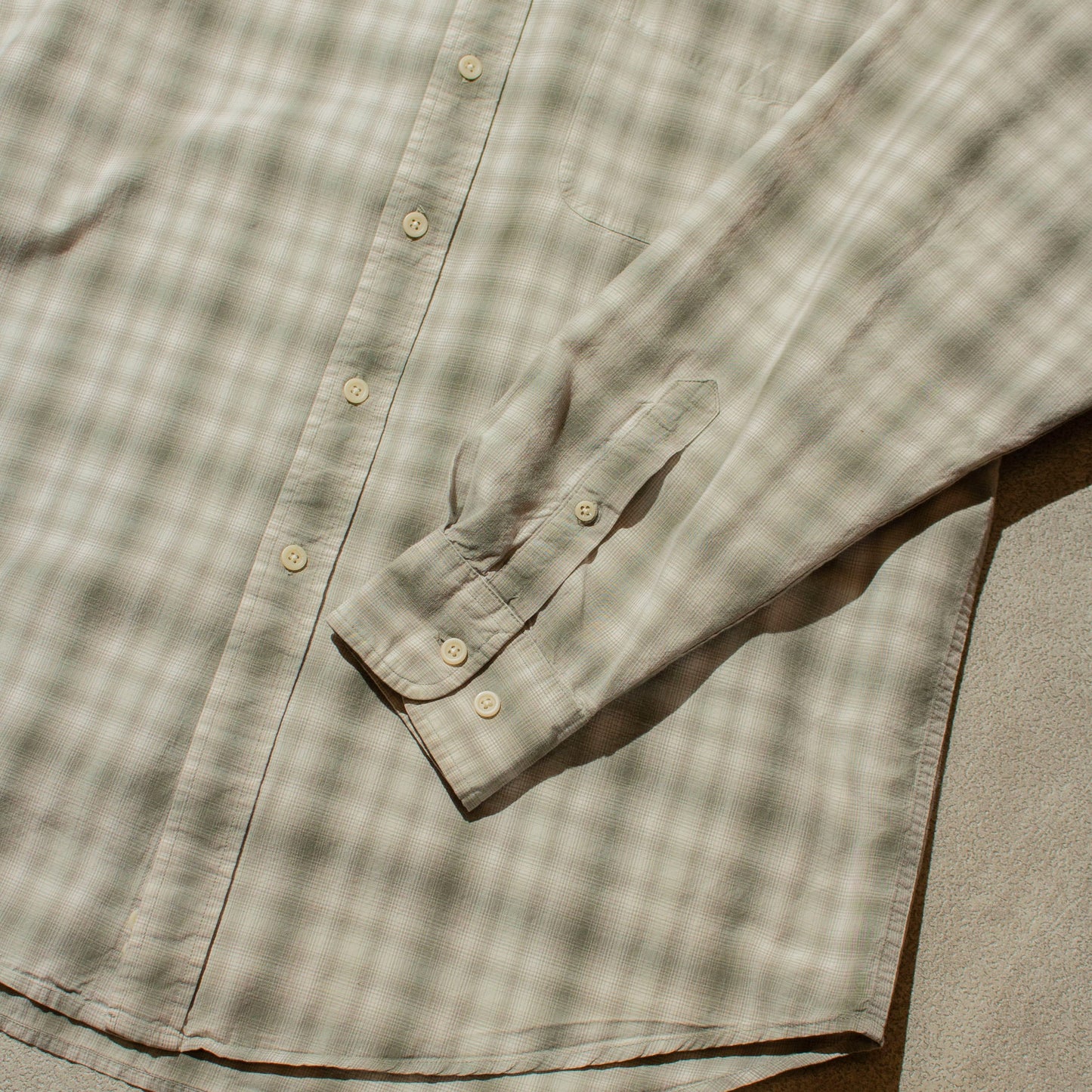 Cotton Ombre Check Shirt【L】