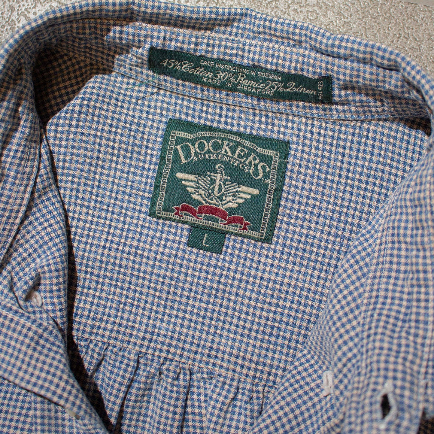 Cotton×Ramie Check Shirt【L】