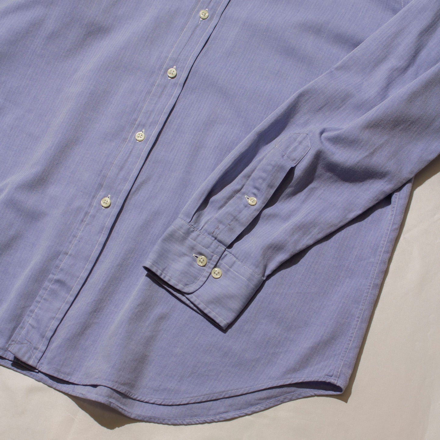 "Andrew" Cotton Herringbone Shirt【About XL】