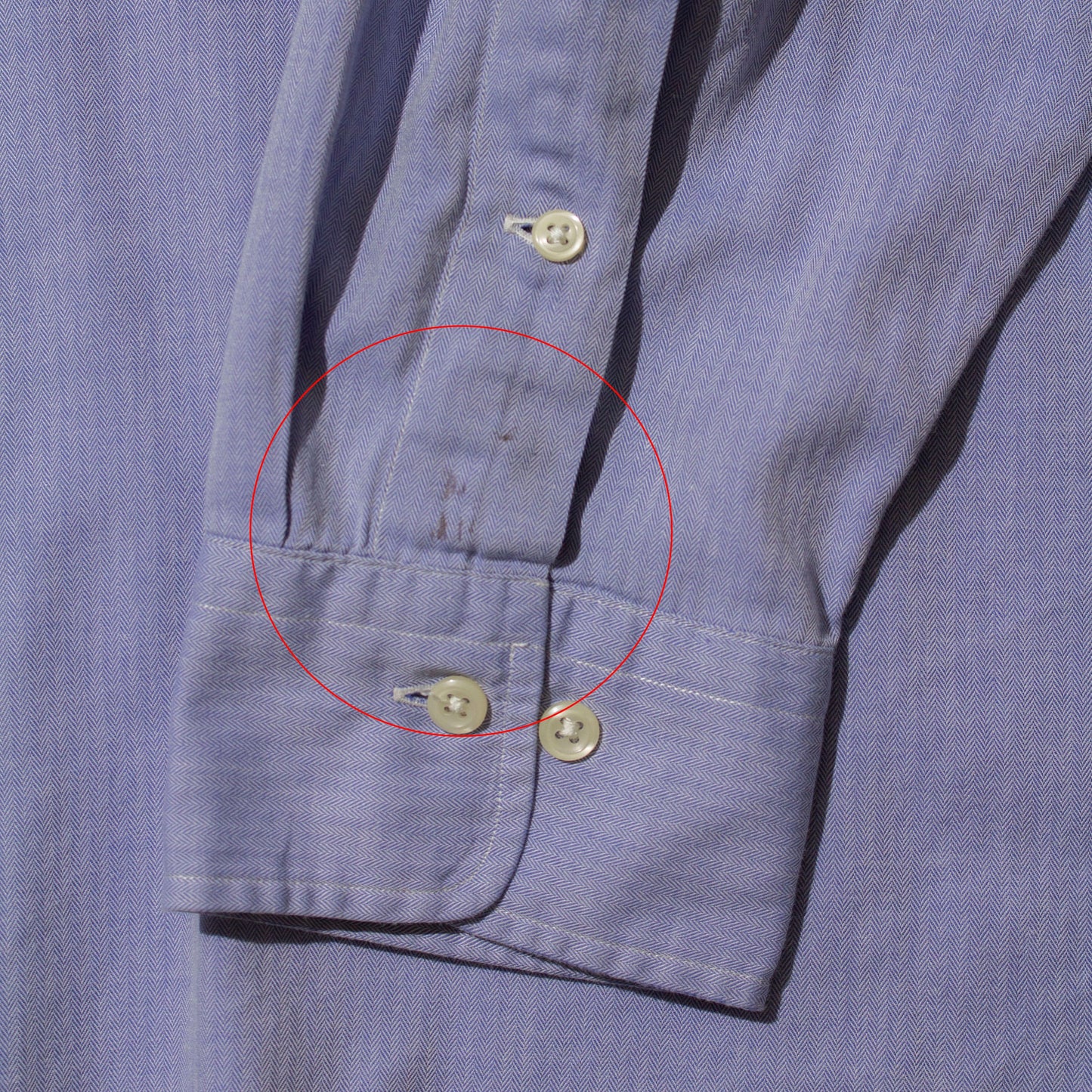 "Andrew" Cotton Herringbone Shirt【About XL】
