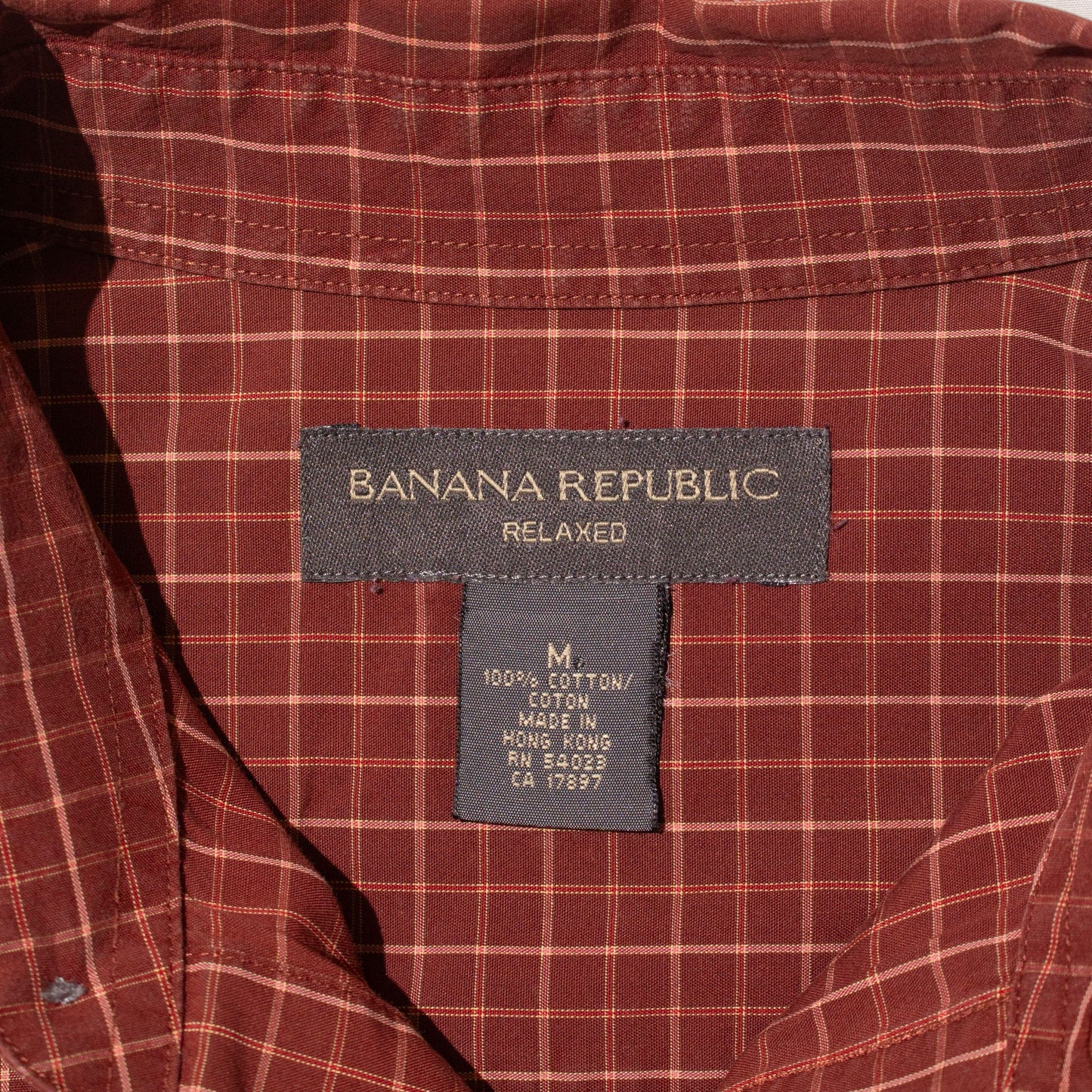 "Relaxed Fit" Cotton Check Shirt【M】