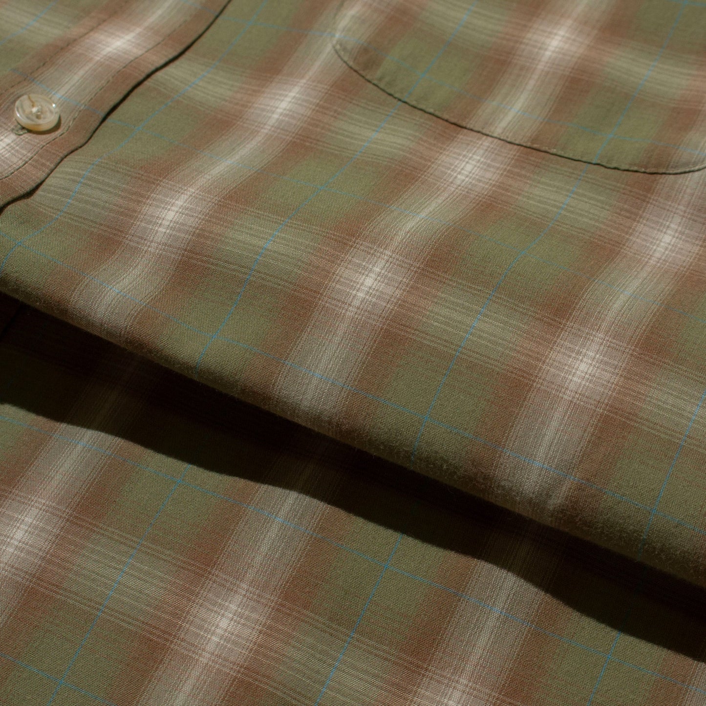 Polyester×Cotton Ombre Check Shirt【XL】