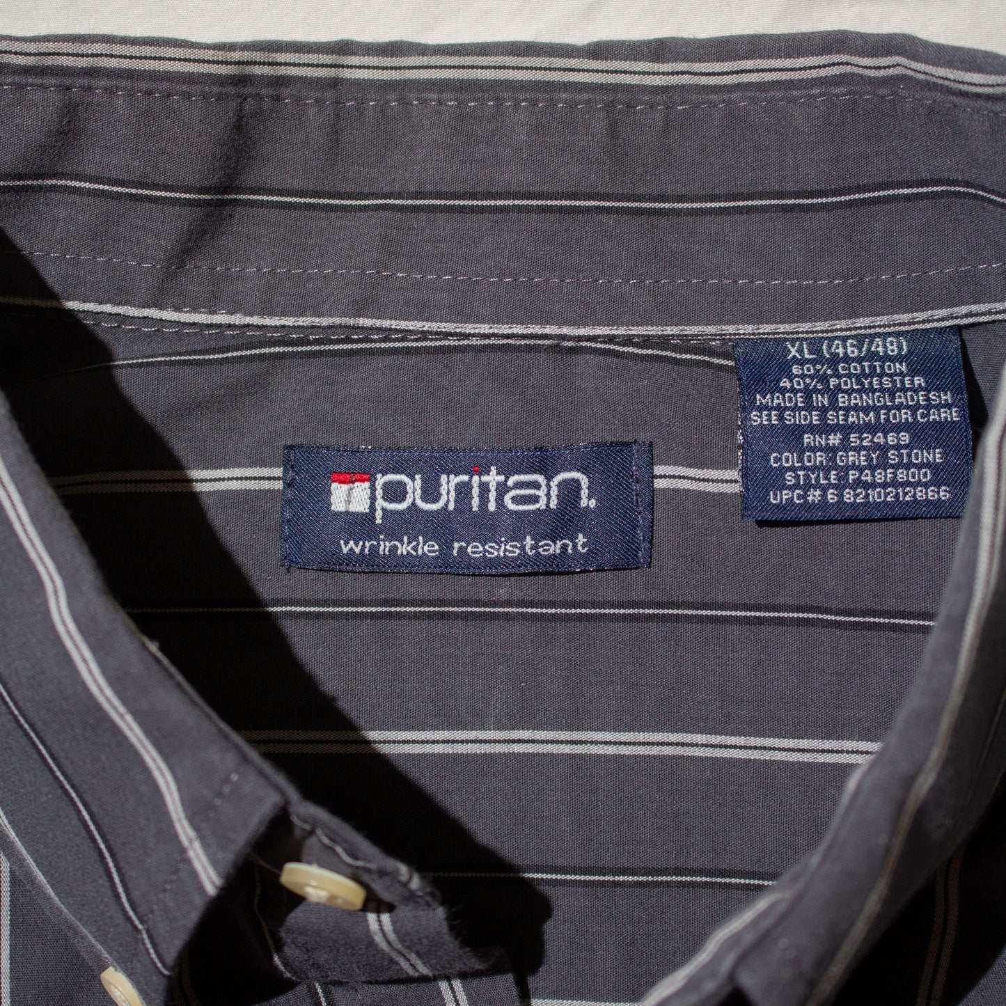 Cotton×Polyester Stripre Shirt【XL】