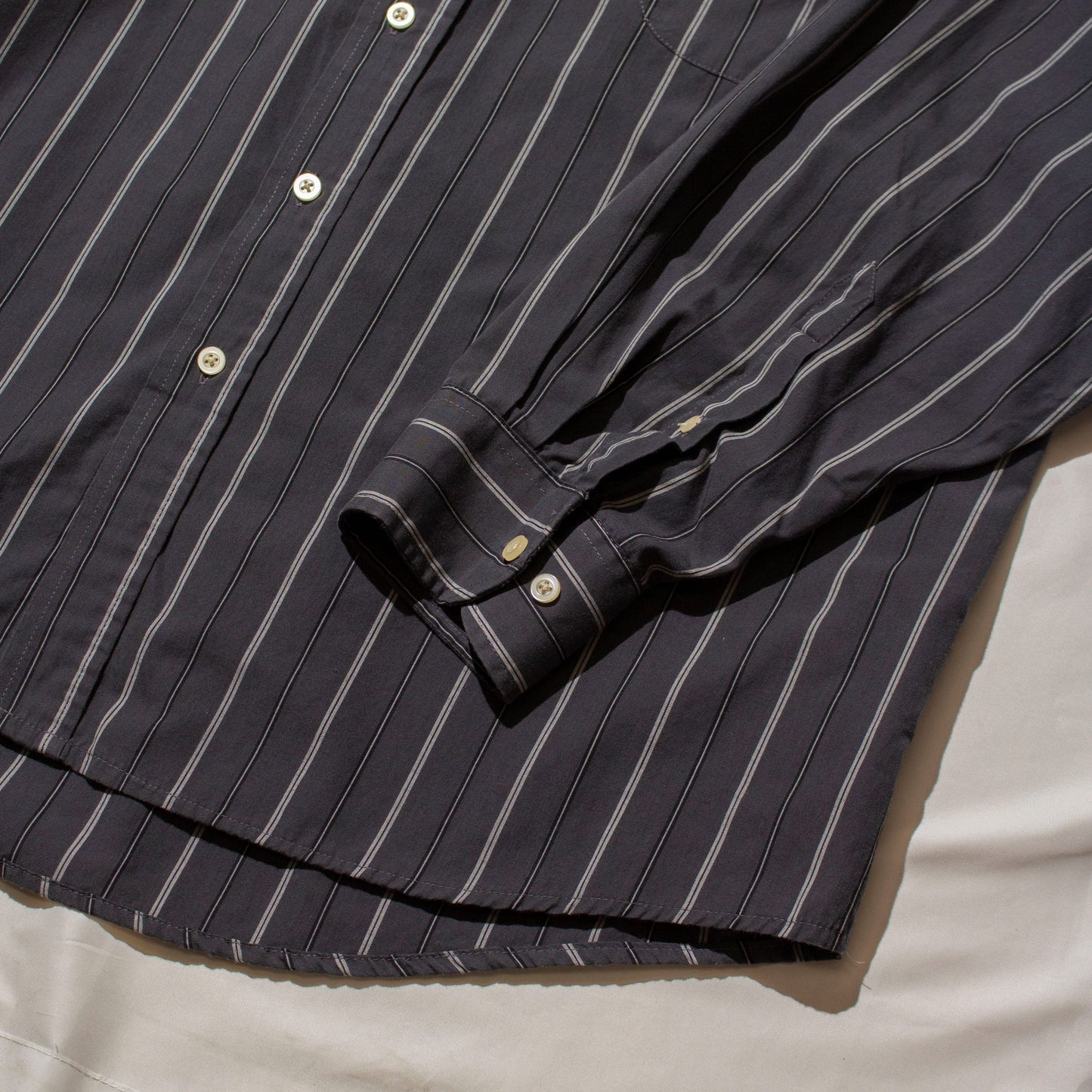 Cotton×Polyester Stripre Shirt【XL】