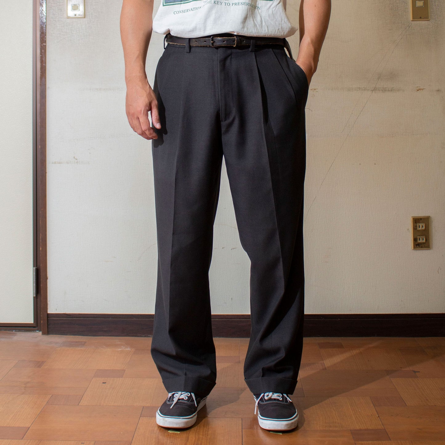 2tuck Slacks / Dark Gray【W32×L30】