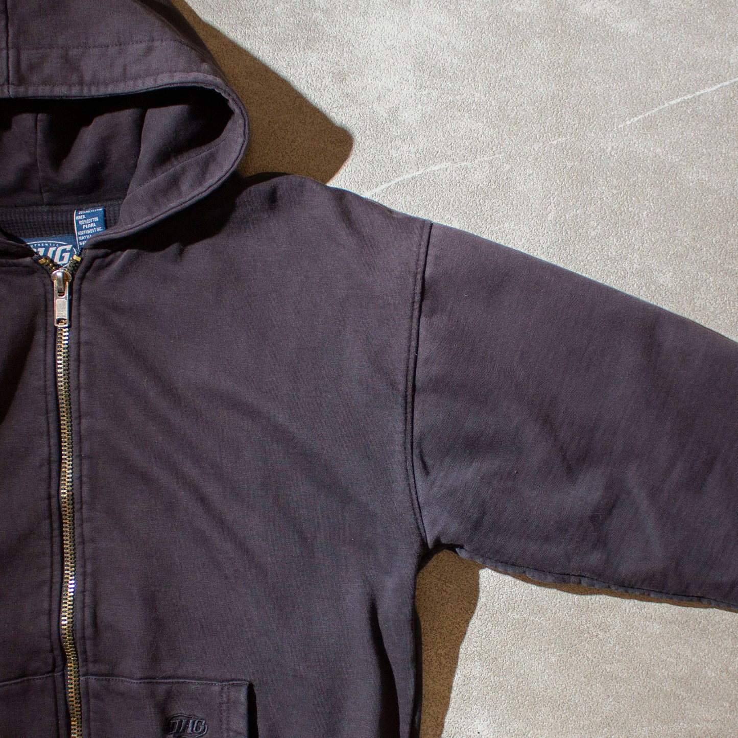 Thermal Linend Zip Up Hoodie