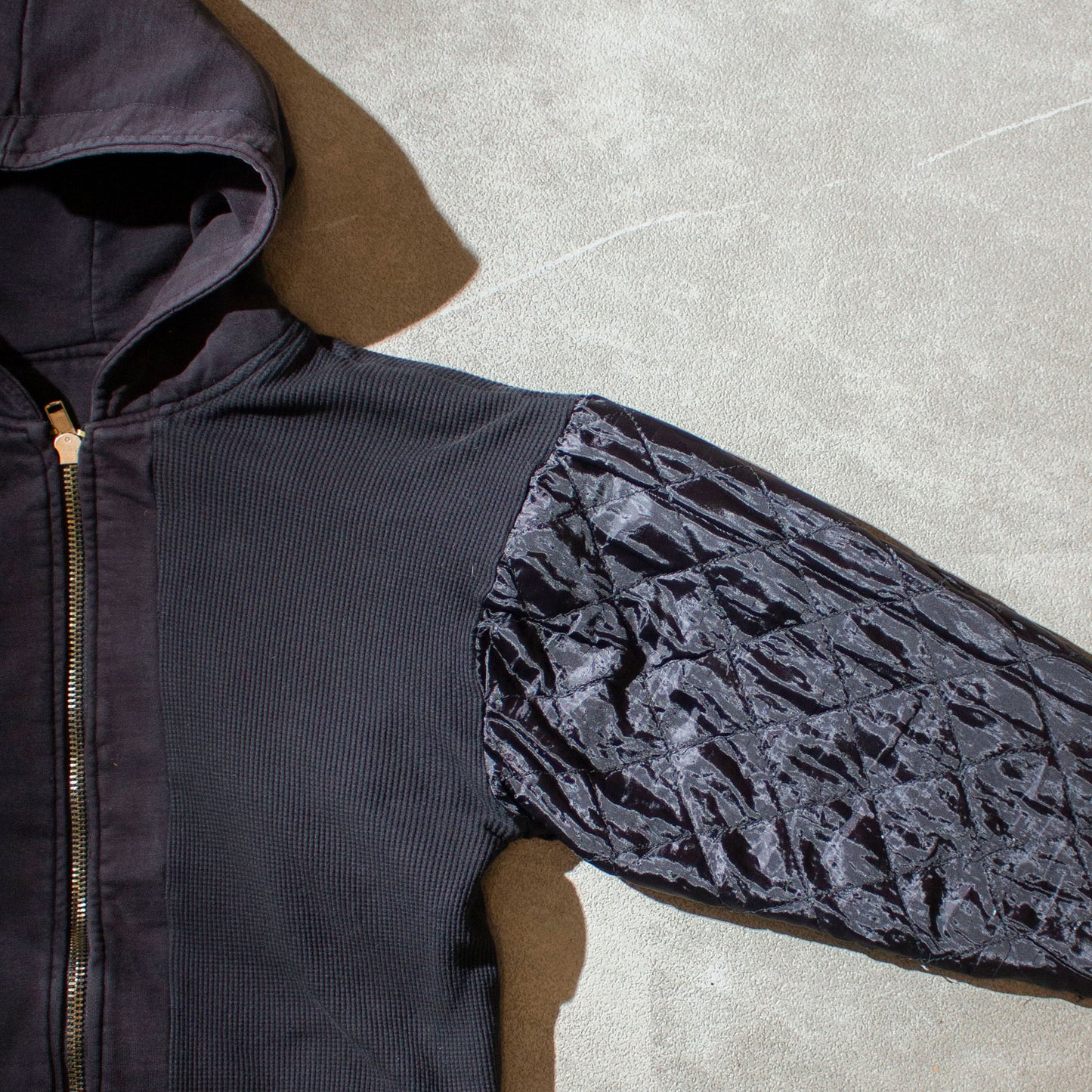 Thermal Linend Zip Up Hoodie