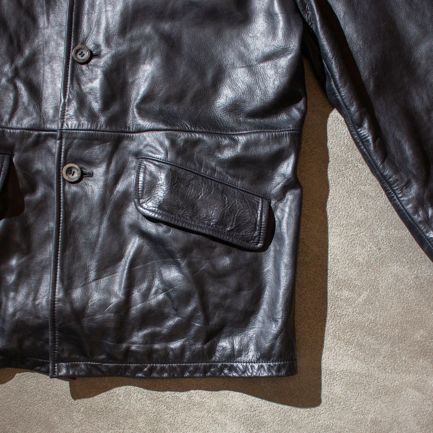Leather Car Coat