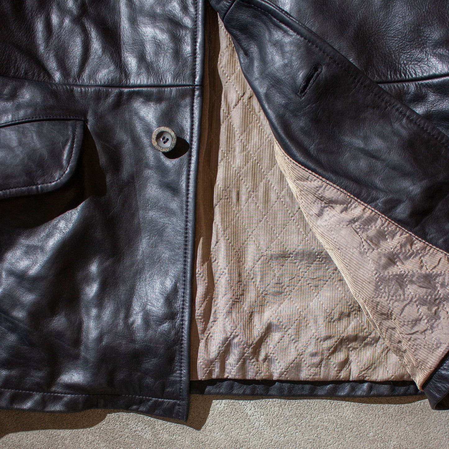 Leather Car Coat