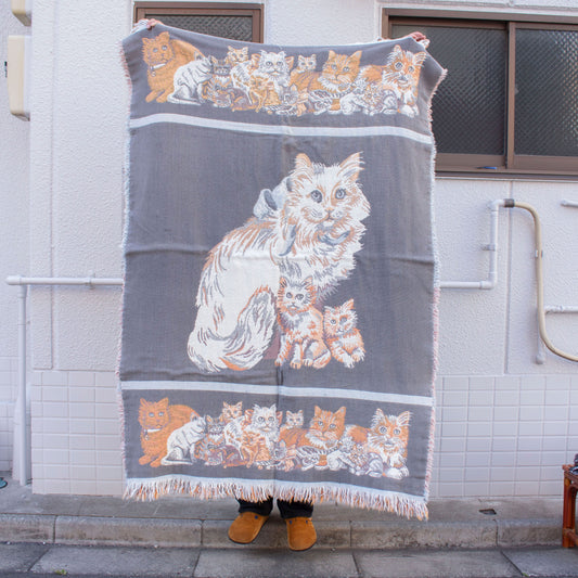 Longhair Cat Cotton Blanket