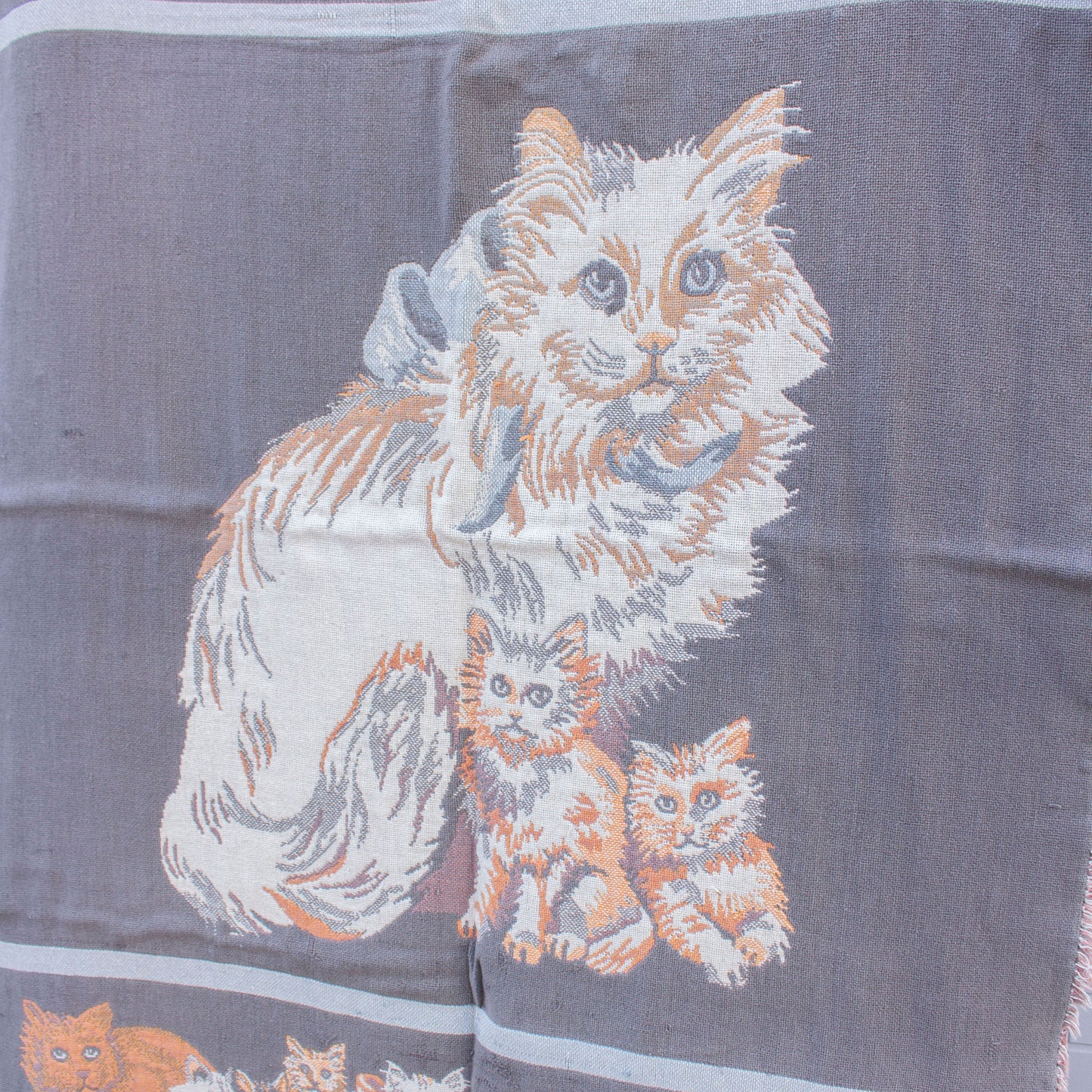 Longhair Cat Cotton Blanket