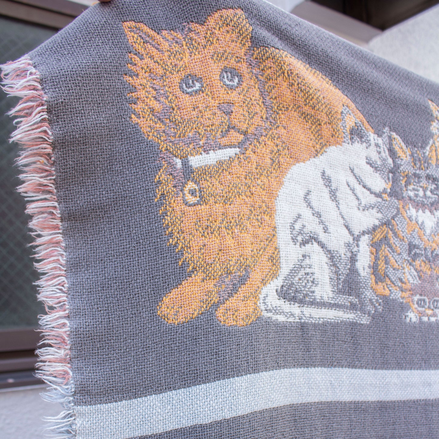 Longhair Cat Cotton Blanket