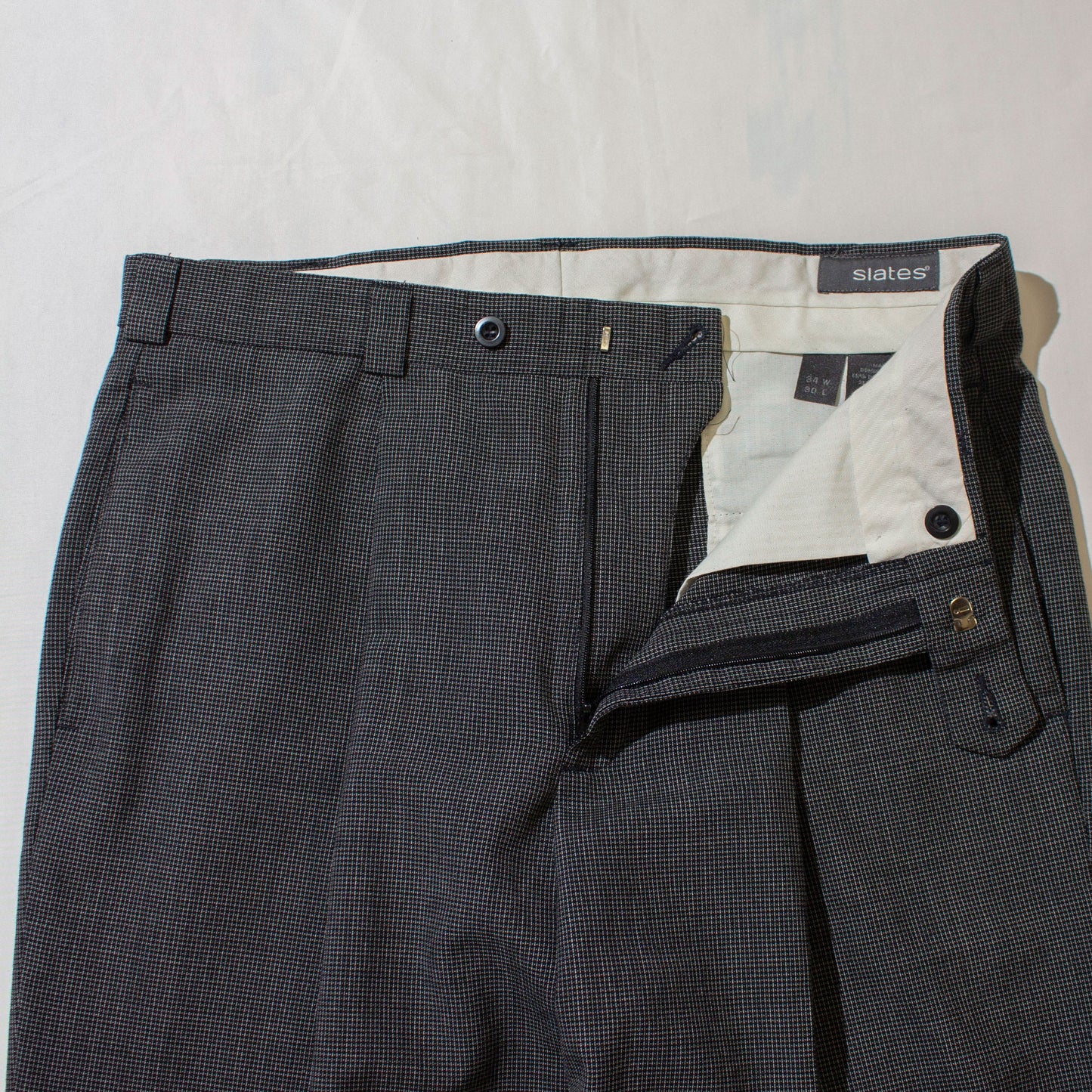 2tuck Check Slacks【W34×L28】