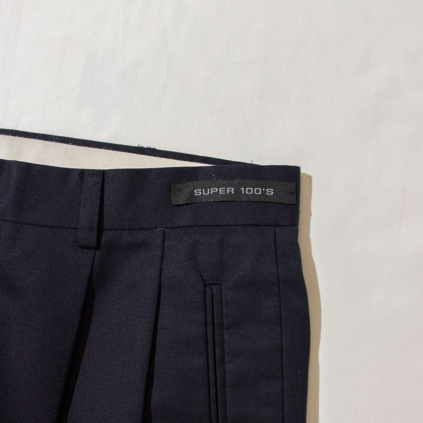 "SUPER 100's" Wool Gabardine 2tuck Slacks【W34×L29】