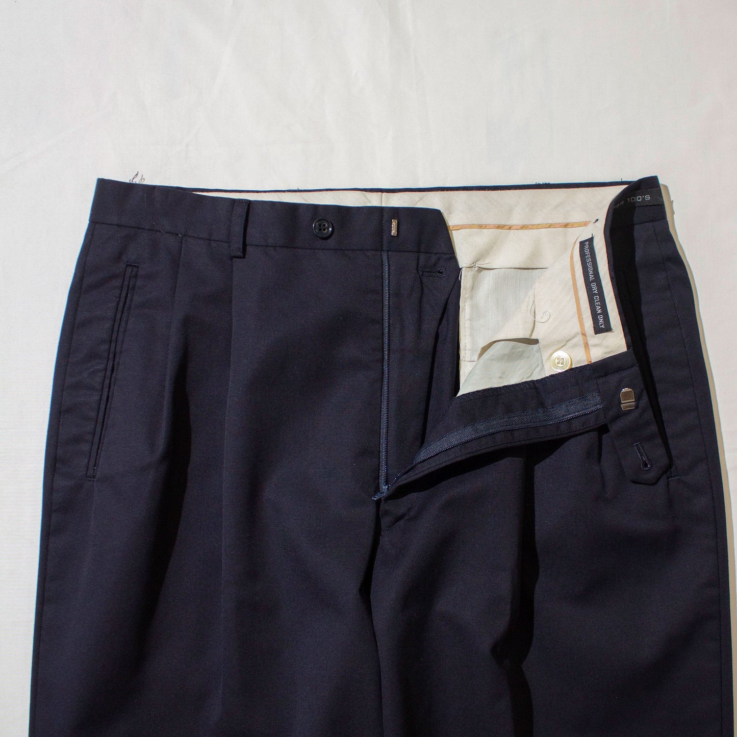 "SUPER 100's" Wool Gabardine 2tuck Slacks【W34×L29】