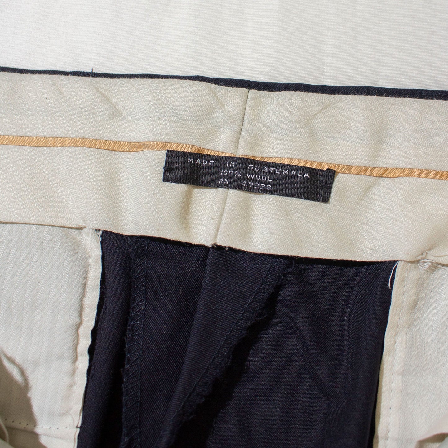 "SUPER 100's" Wool Gabardine 2tuck Slacks【W34×L29】