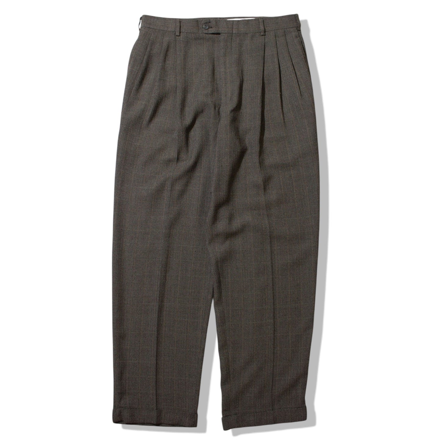 2tuck Check Slacks【W34×L31】