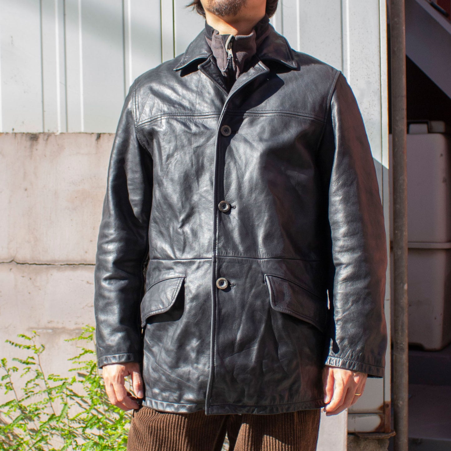 Leather Car Coat