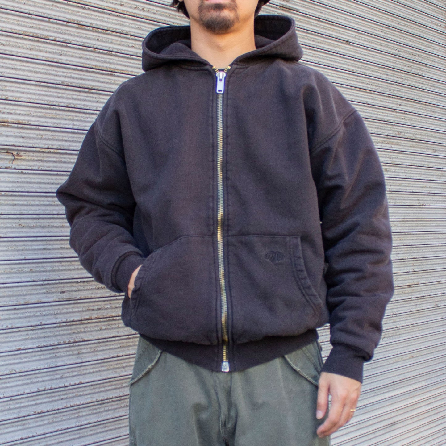 Thermal Linend Zip Up Hoodie