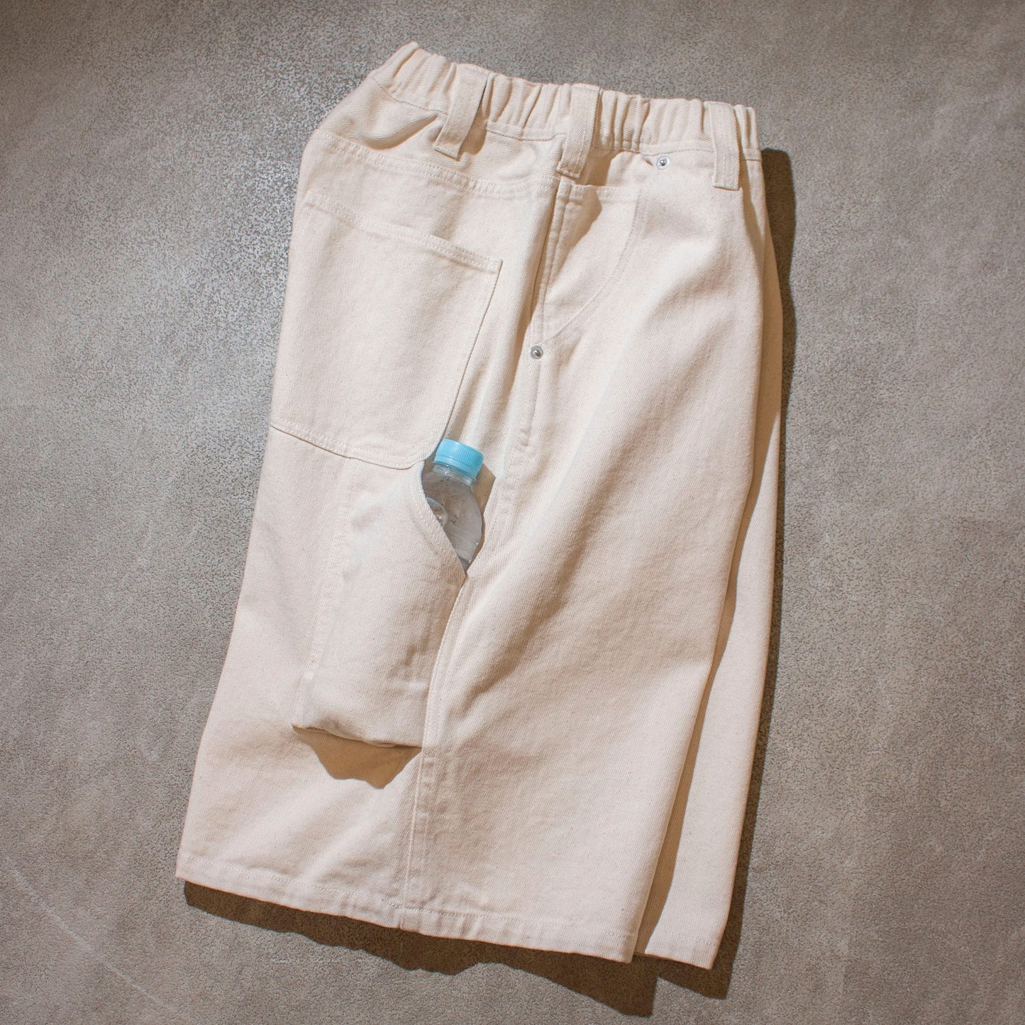 Bottle-Pocket Easy Shorts / Ivory