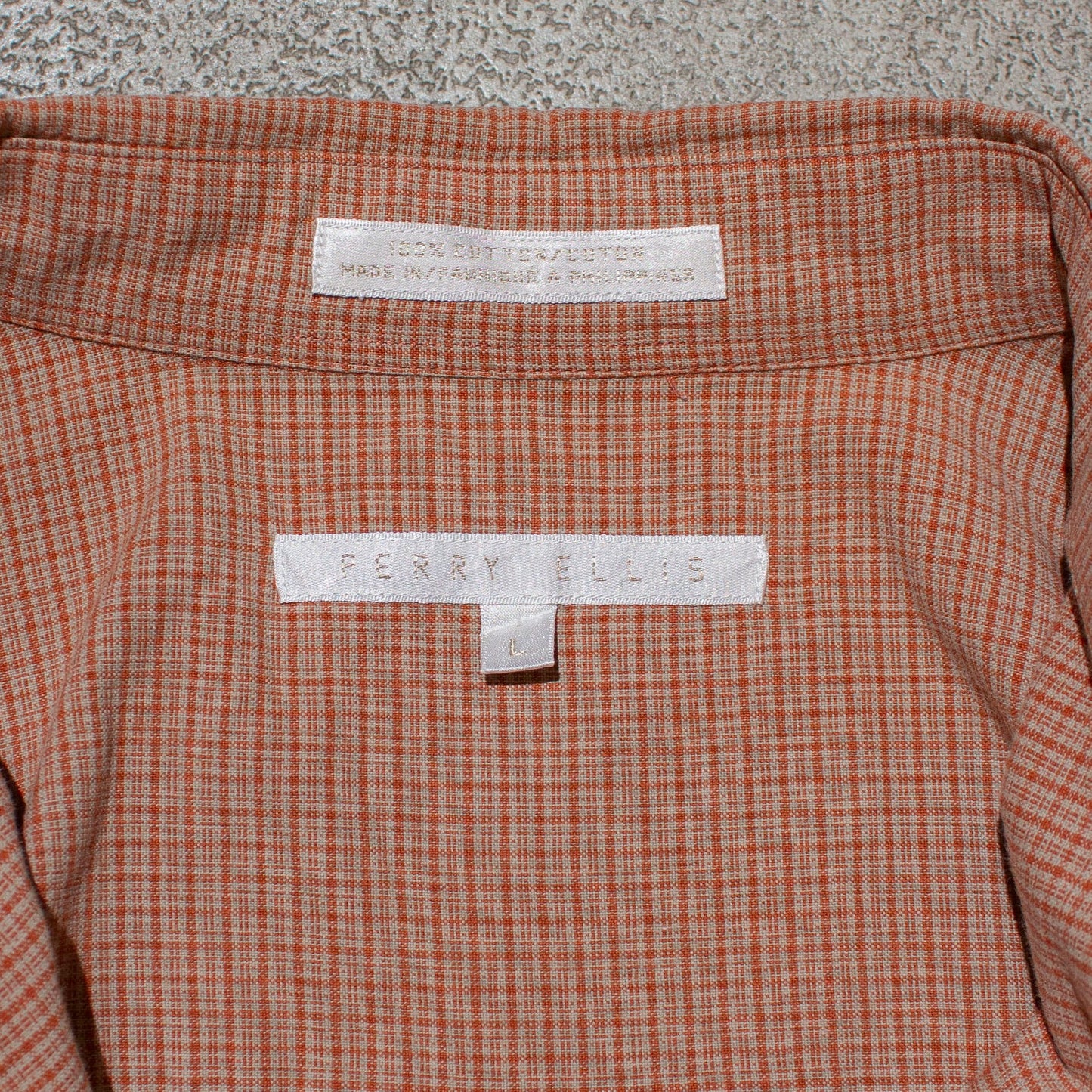 Cotton Check Tuck Shirt【L】
