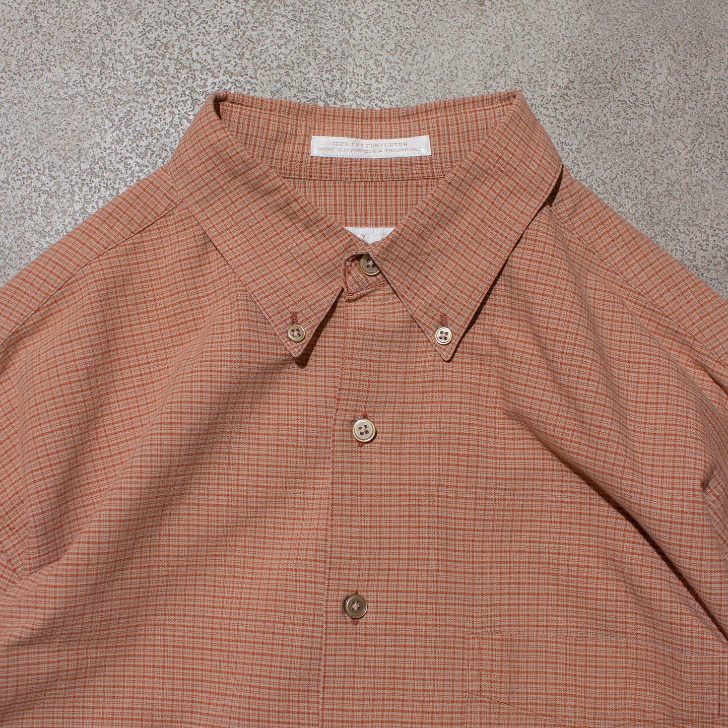 Cotton Check Tuck Shirt【L】