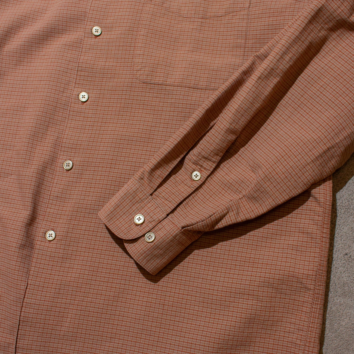 Cotton Check Tuck Shirt【L】