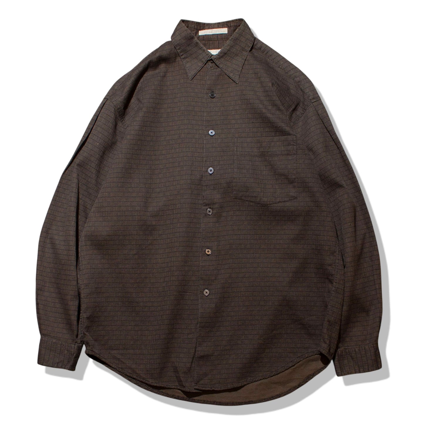 Cotton Tuck Shirt / Brown【M】