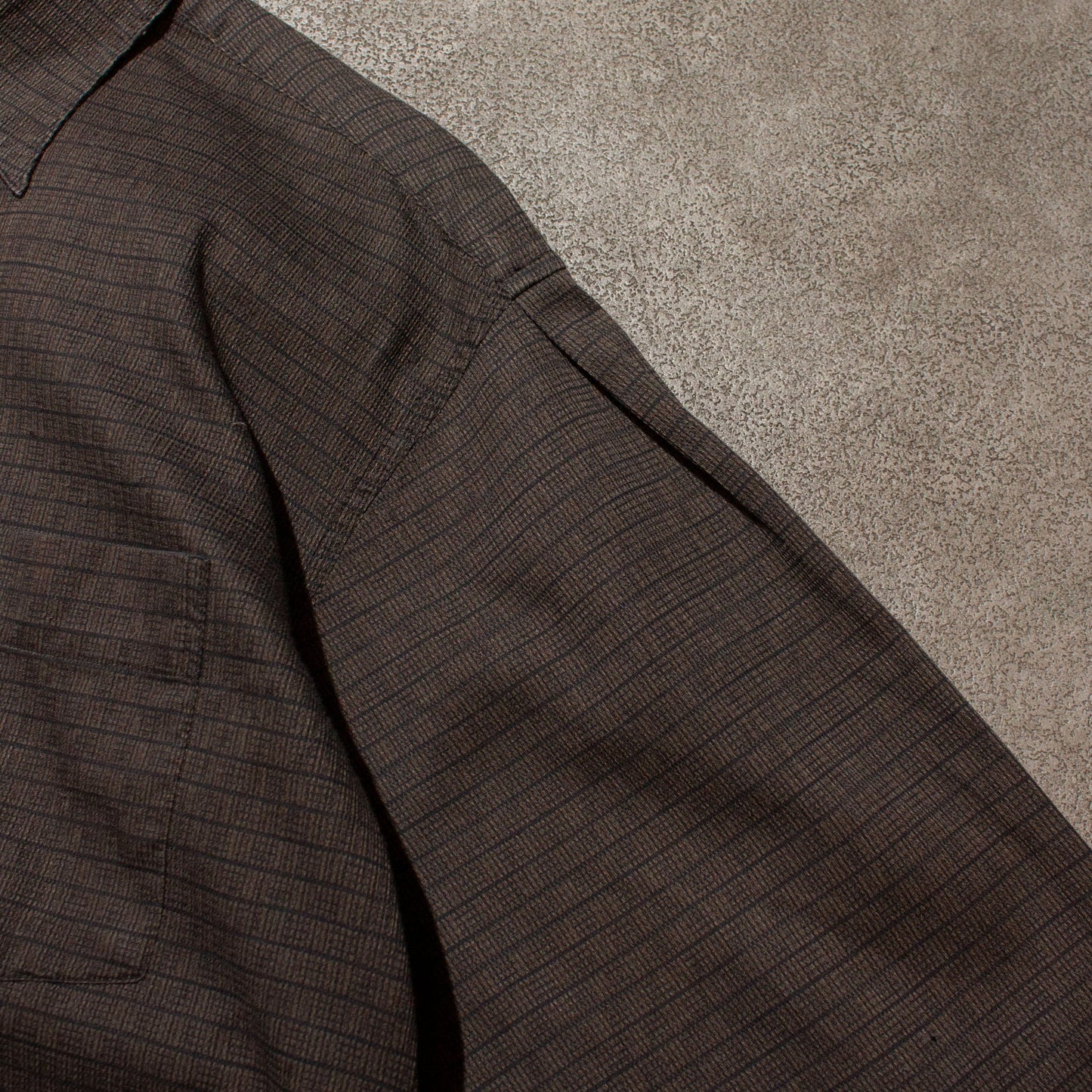 Cotton Tuck Shirt / Brown【M】