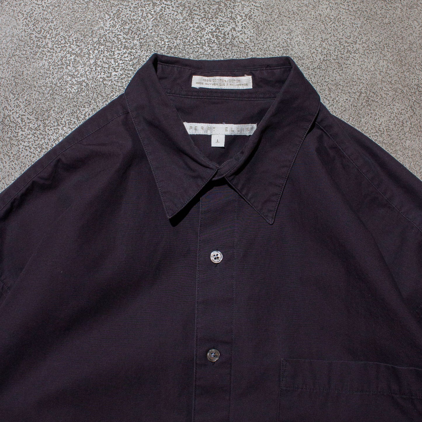 Cotton Typewriter Tuck Shirt / Black【L】