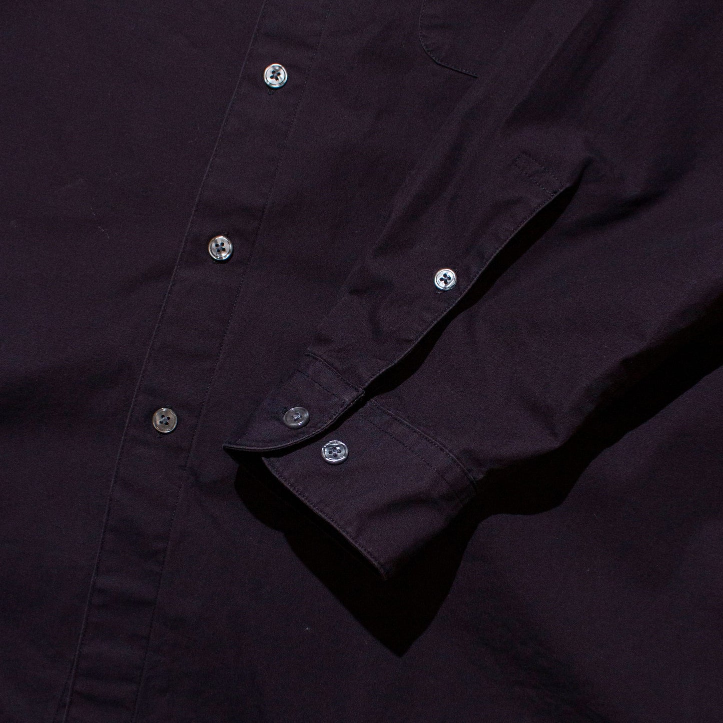 Cotton Typewriter Tuck Shirt / Black【L】
