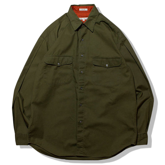 Cotton Tuck Shirt / Khaki【M】