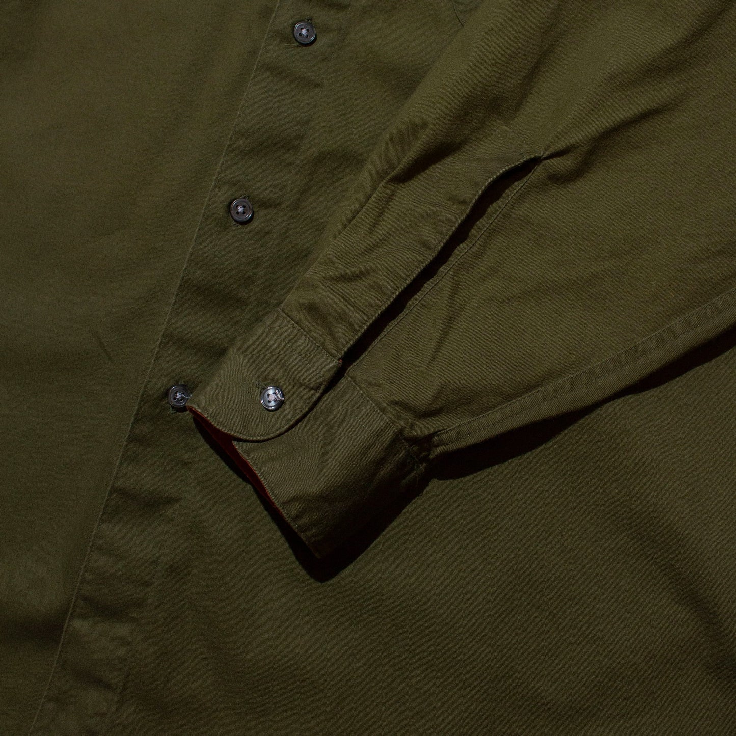 Cotton Tuck Shirt / Khaki【M】