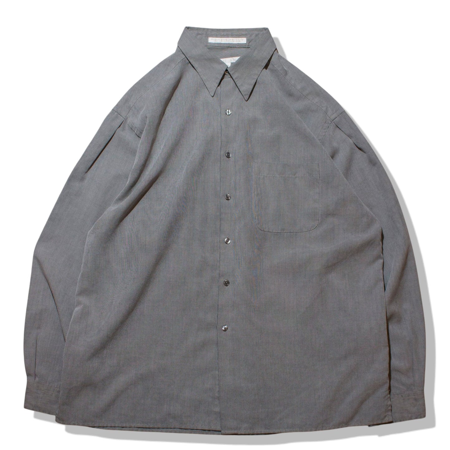 Rayon×Poly Tuck Shirt / L.Gray【XL】