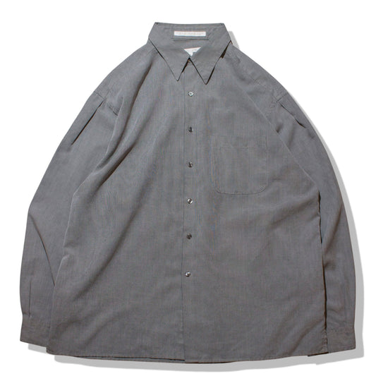 Rayon×Poly Tuck Shirt / L.Gray【XL】