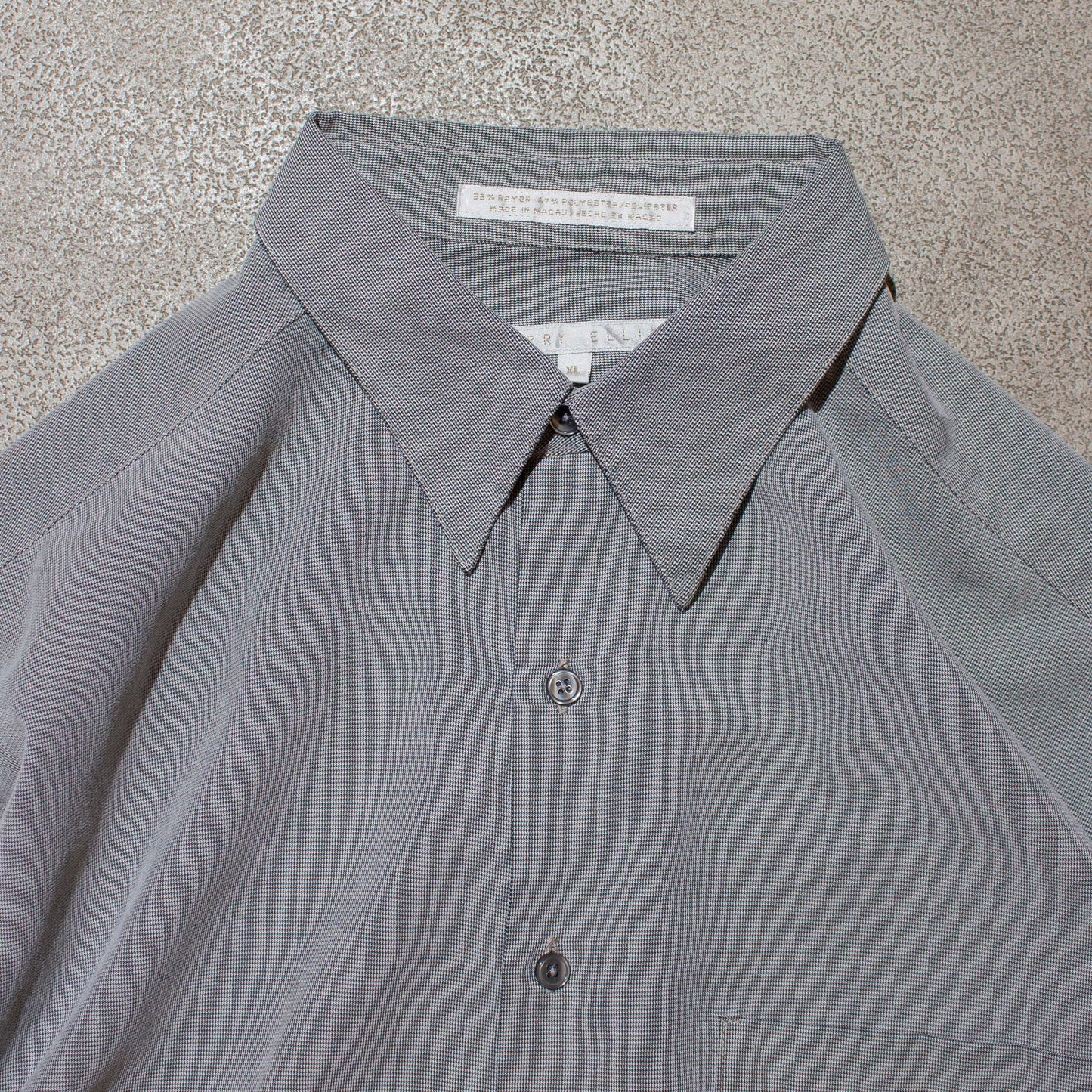 Rayon×Poly Tuck Shirt / L.Gray【XL】
