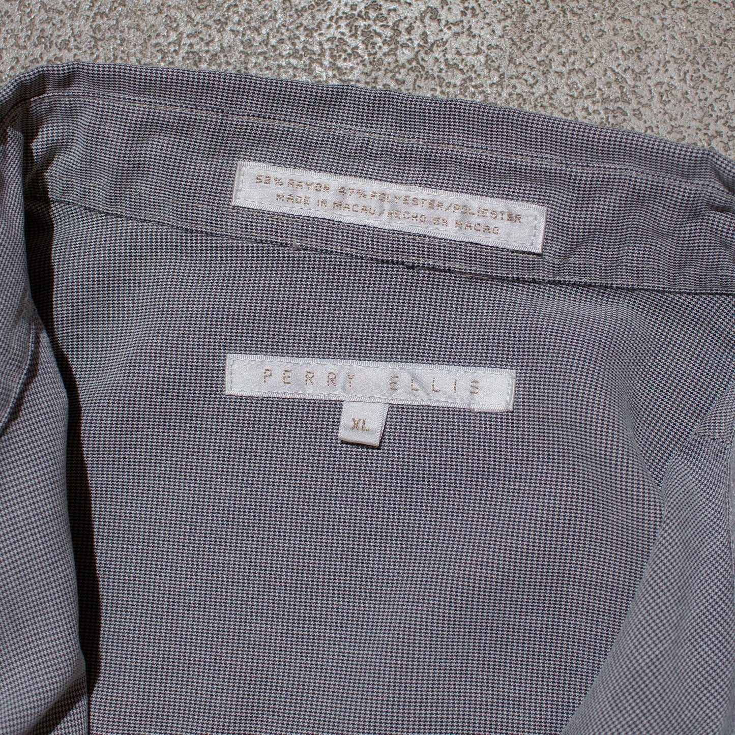 Rayon×Poly Tuck Shirt / L.Gray【XL】