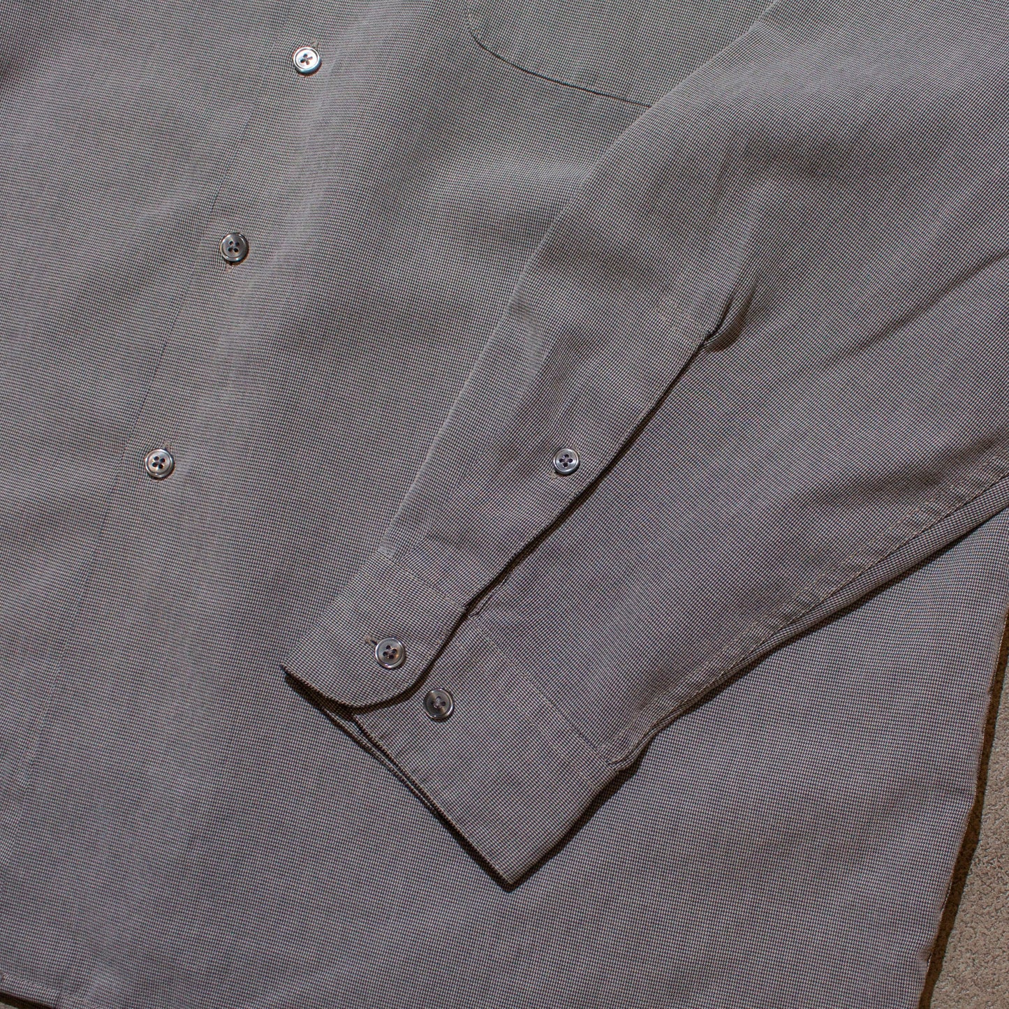 Rayon×Poly Tuck Shirt / L.Gray【XL】