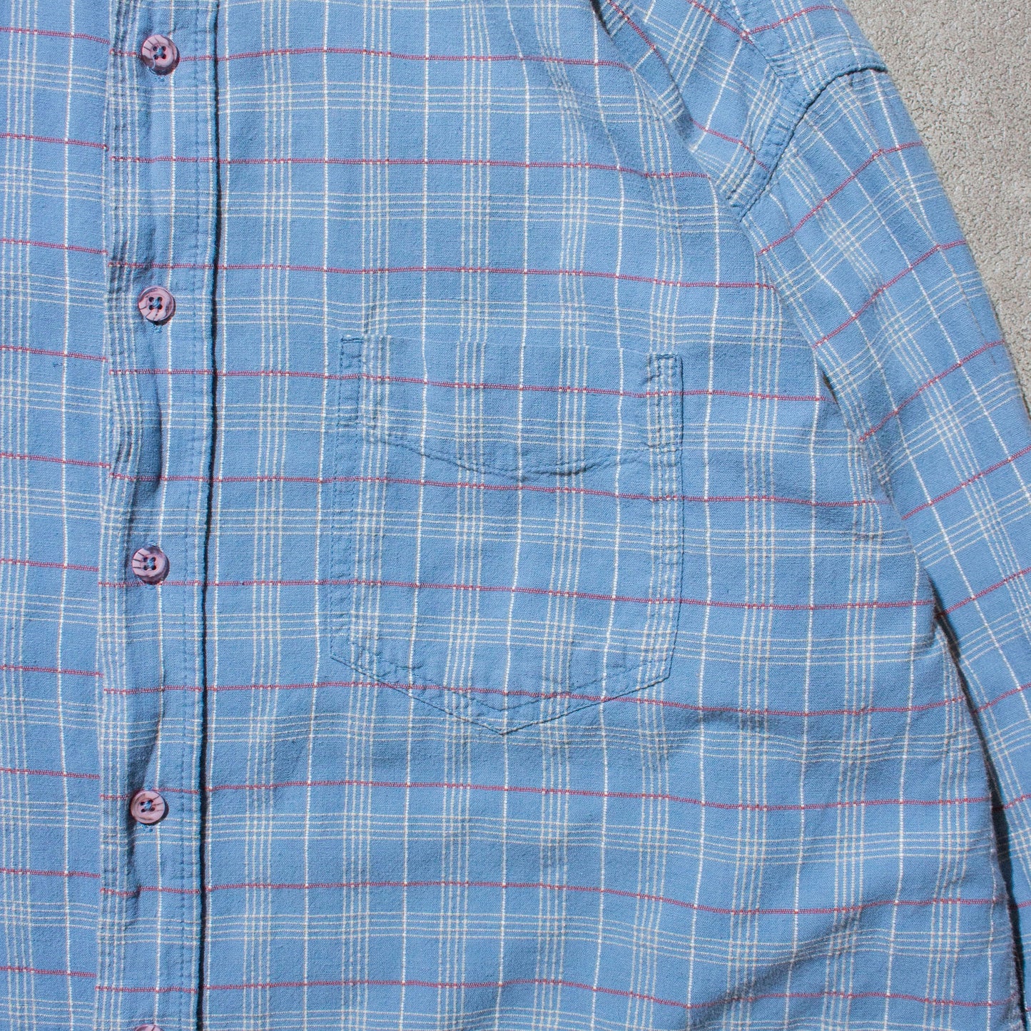 Cotton×Linen Check Shirt【XL】