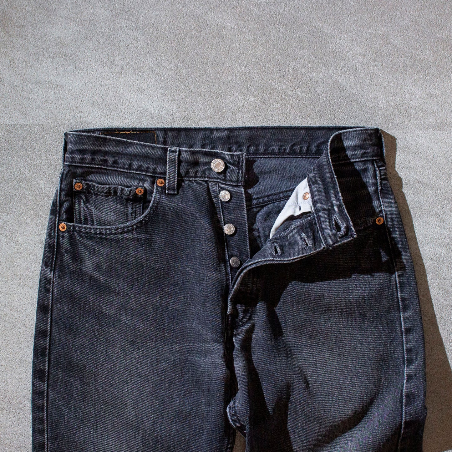 501 Black Denim Pants Made in Canada【W31×L32】