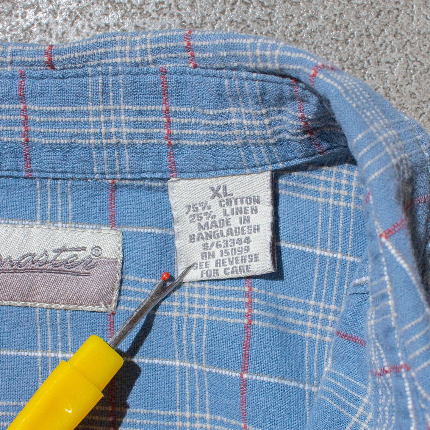 Cotton×Linen Check Shirt【XL】
