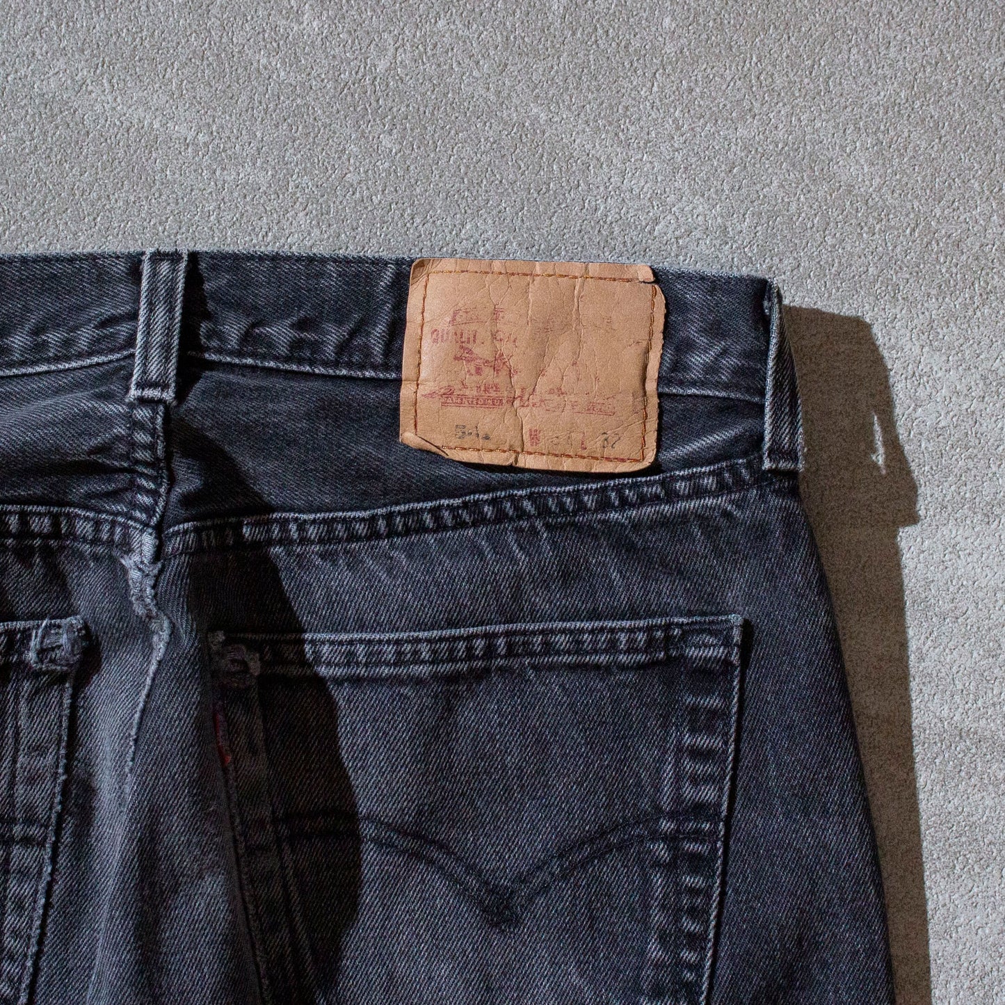 501 Black Denim Pants Made in Canada【W31×L32】