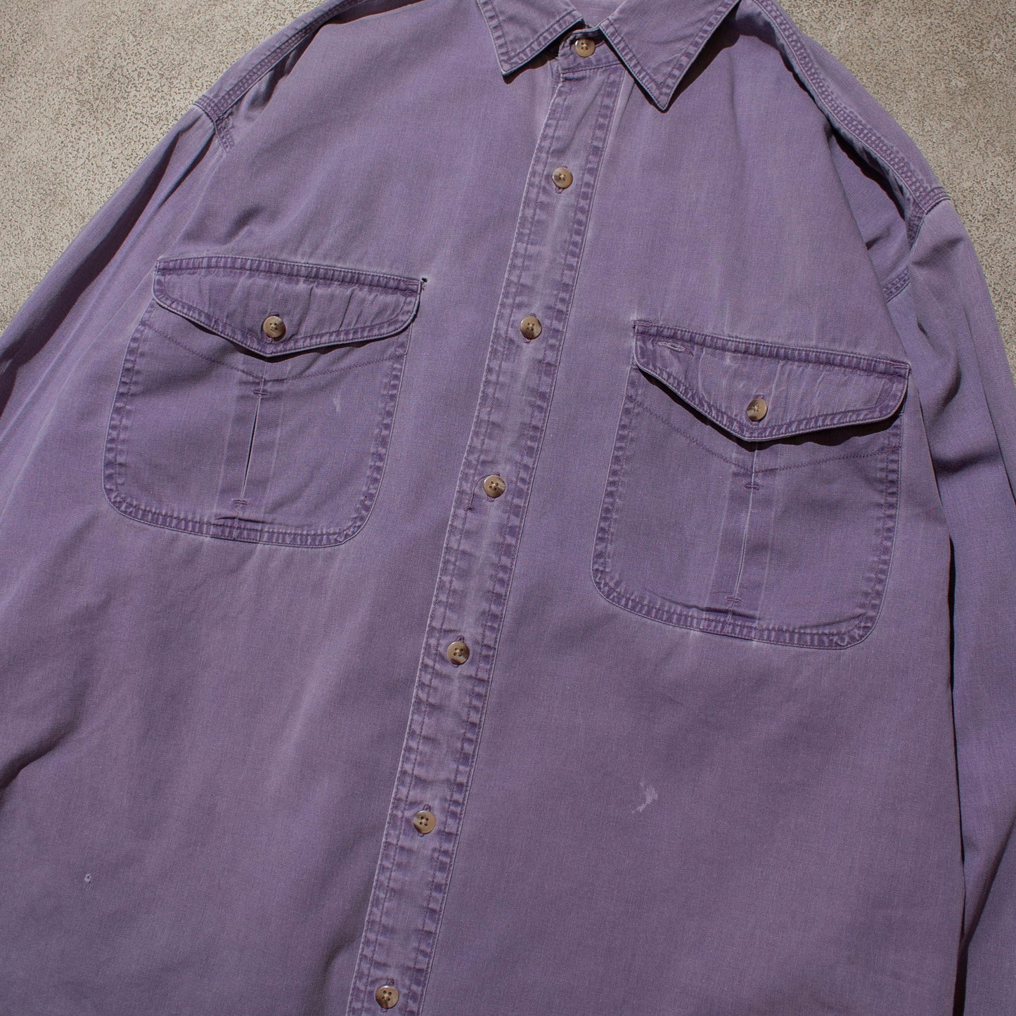 Faded Purple Cotton Work Shirt【M】