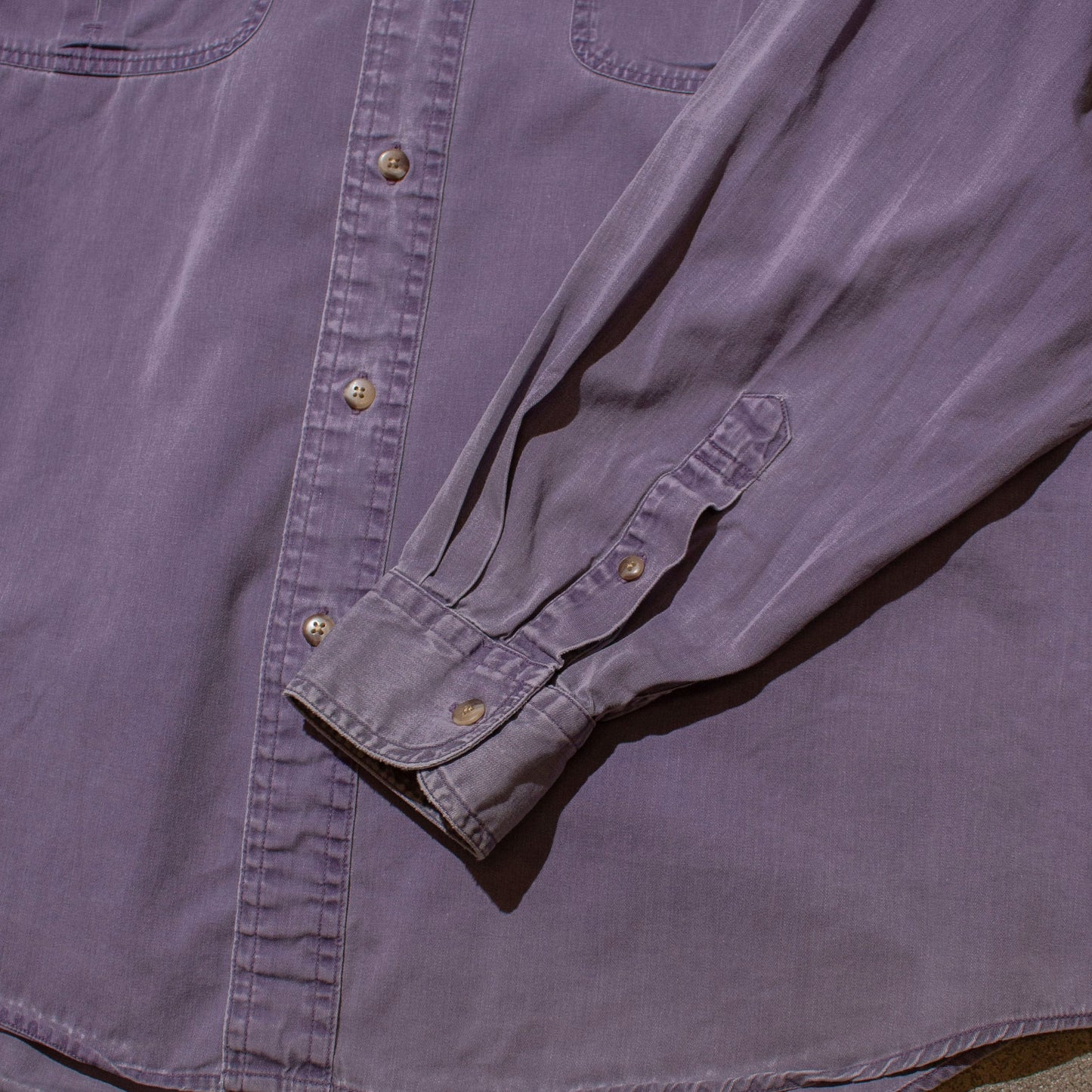 Faded Purple Cotton Work Shirt【M】