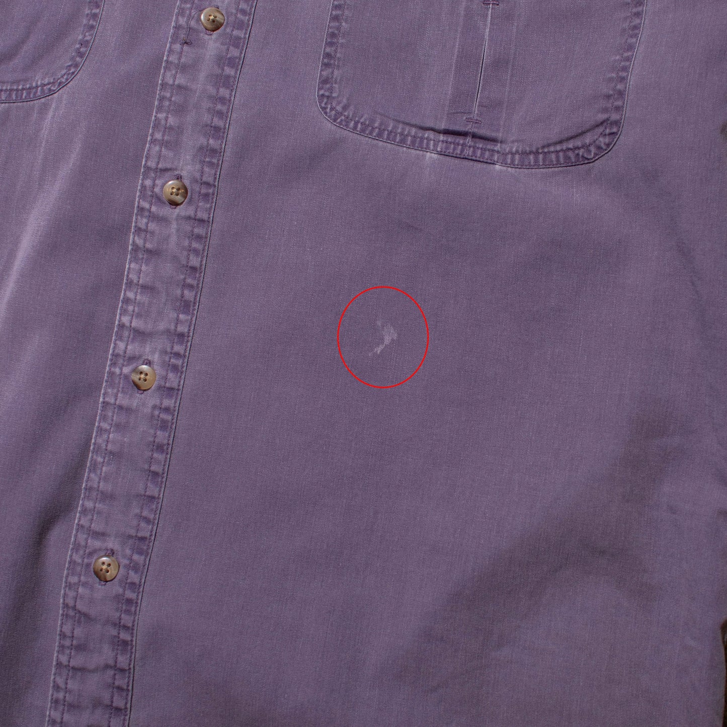 Faded Purple Cotton Work Shirt【M】