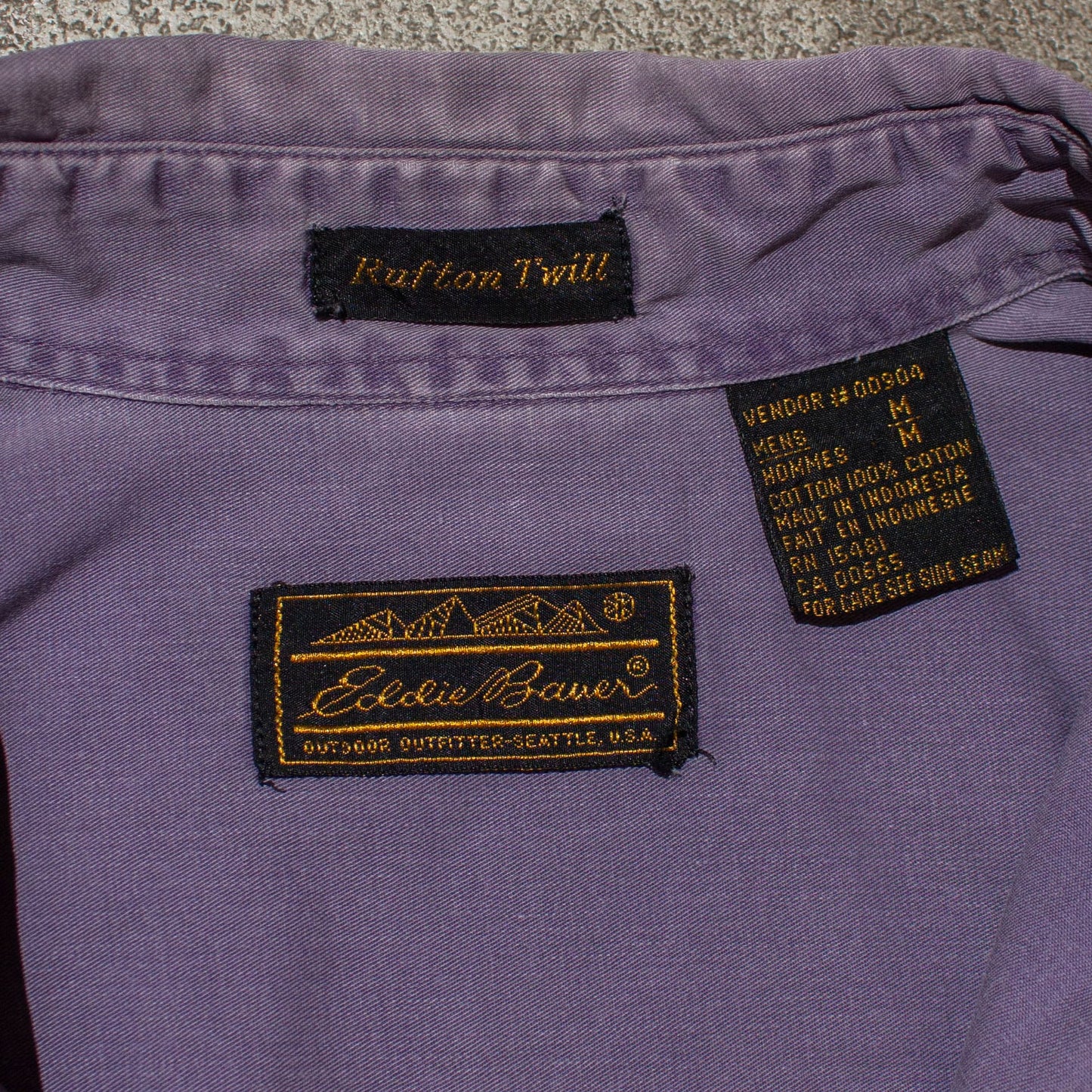 Faded Purple Cotton Work Shirt【M】