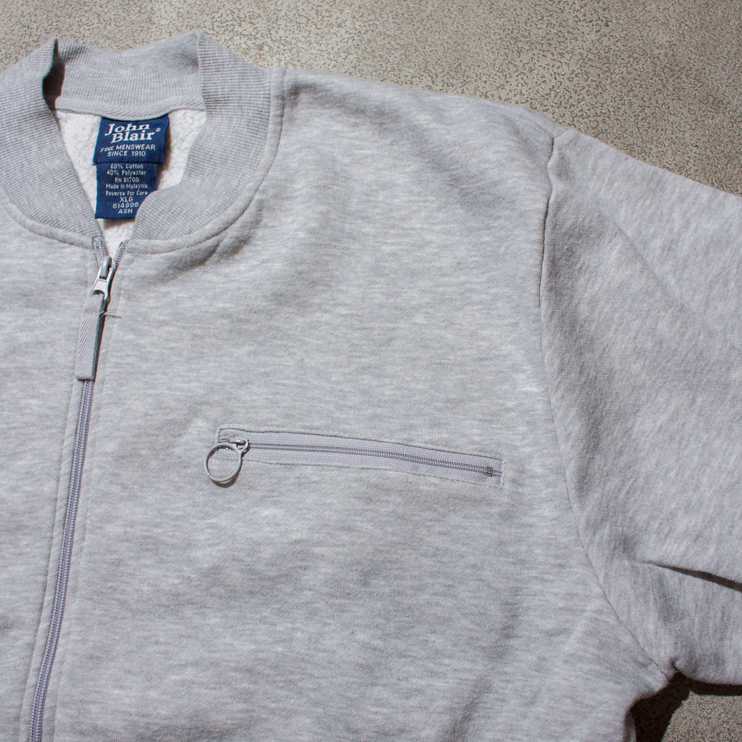Sweat Cardigan ASH【XL】